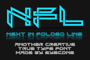 Next in Folded Line Font