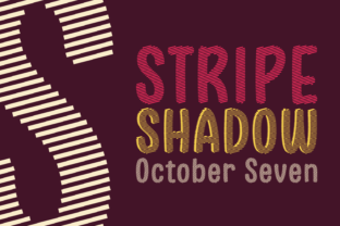 Stripe Shadow October Seven Font